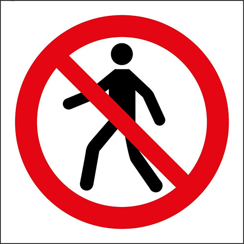 تابلوی عبور پیاده ممنوع 